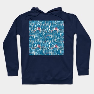 Seamless pattern, Amsterdam typical dutch houses Hoodie